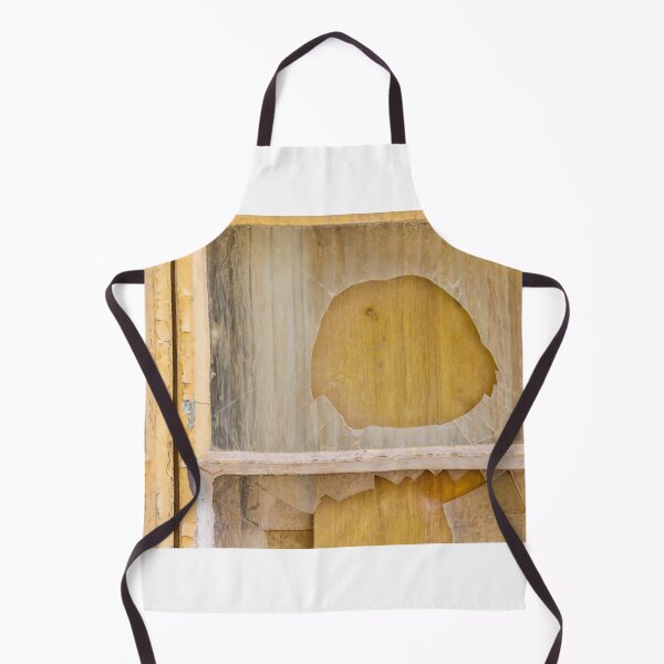 Item preview, Broken Window With Cracked Glass and Peeling Yellow Frame Over Boarded Wood Panel designed and sold by Nmallia.