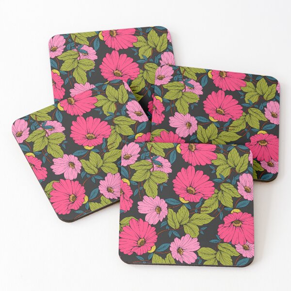 Item preview, Patrón artístico floral romántico tropical en tonos rosa y magenta. designed and sold by DEC02.