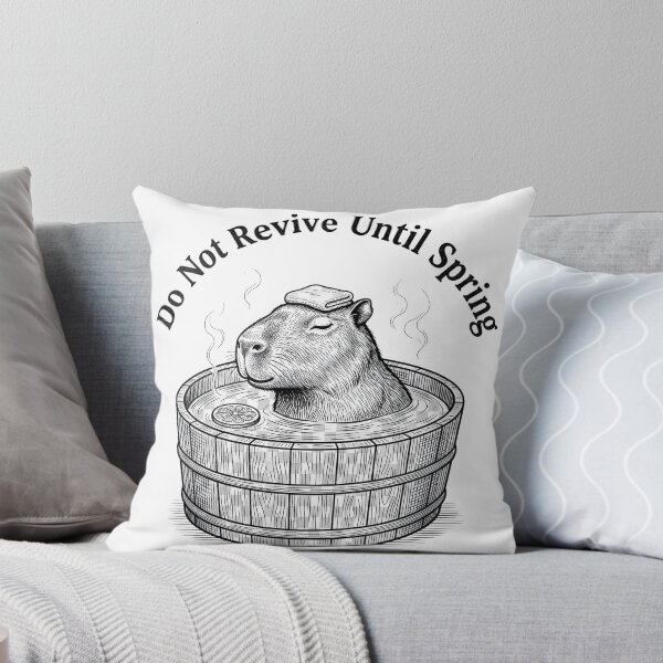 Item preview, Do Not Revive Until Spring Funny Capybara Hot Spring Relaxing T-Shirt designed and sold by StickerNestYou.