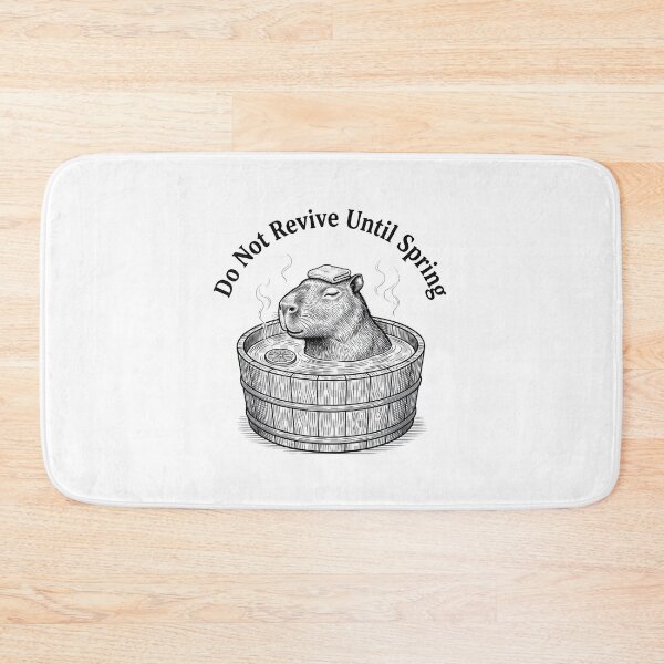 Item preview, Do Not Revive Until Spring Funny Capybara Hot Spring Relaxing T-Shirt designed and sold by StickerNestYou.