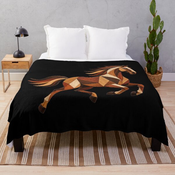 Item preview, Galloping Horse in Geometric Wood Marquetry designed and sold by LaJacke.