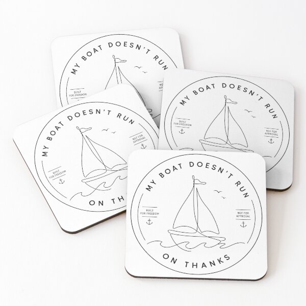 Item preview, My Boat Doesn’t Run On Thanks Minimal One Line Sailing Design designed and sold by Abidel.