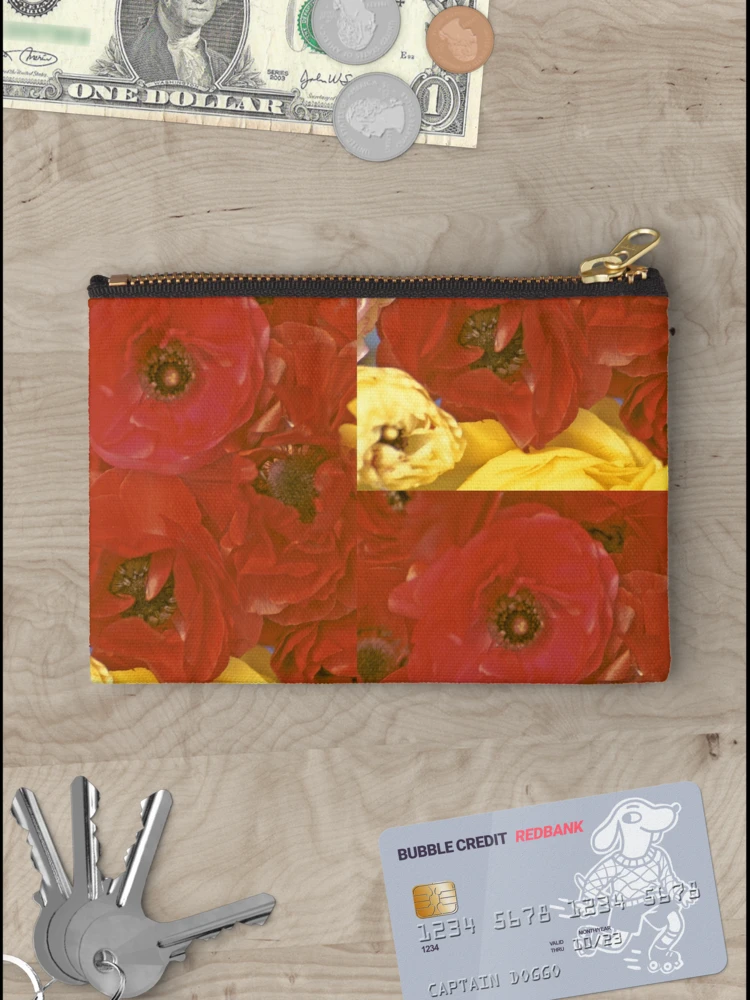 Thumbnail 3 of 4, Zipper Pouch, Red Luscious Ranunculus designed and sold by Bloomin' Arty Fashion.