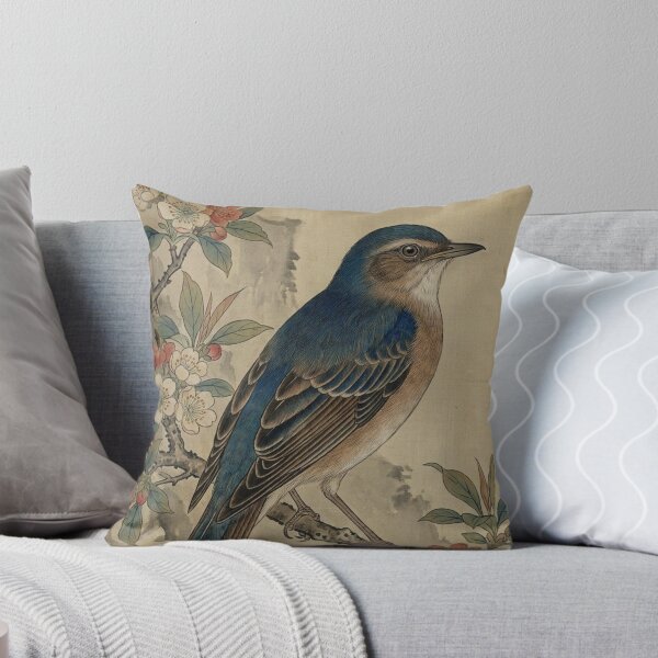 Item preview, Nightingale Songbird in Classical Chinese Brushwork Ink Painting designed and sold by OddlySticky.