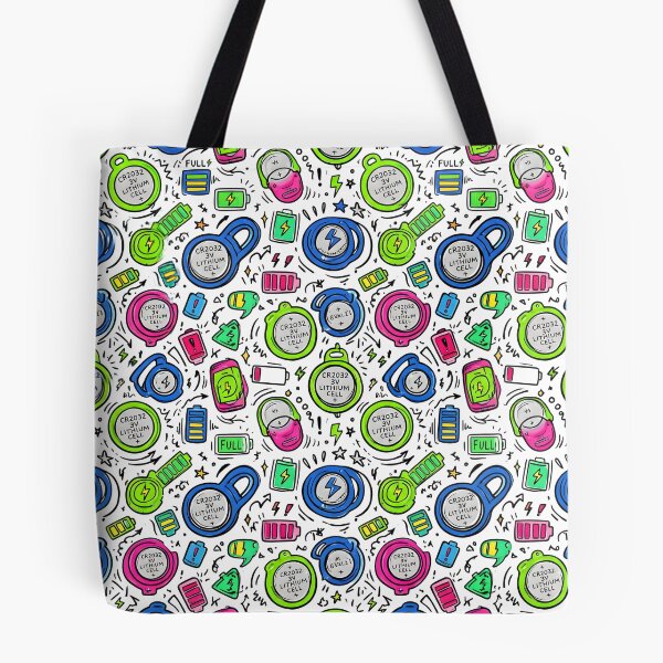 Item preview, Coin Cell Lithium Battery Tech Seamless Pattern Retro Tech designed and sold by SplashTastic.