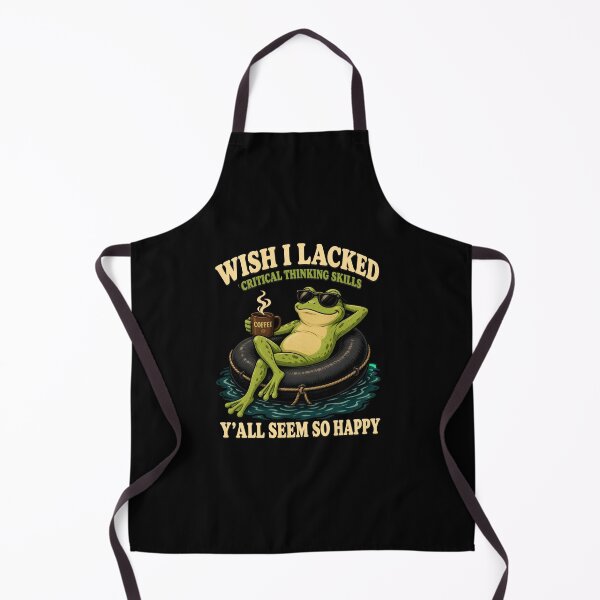 Item preview, Wish I Lacked Critical Thinking Skills Funny Frog, Lazy Frog Coffee, Sarcastic Introvert Humor Gift designed and sold by Zizo-DR44.