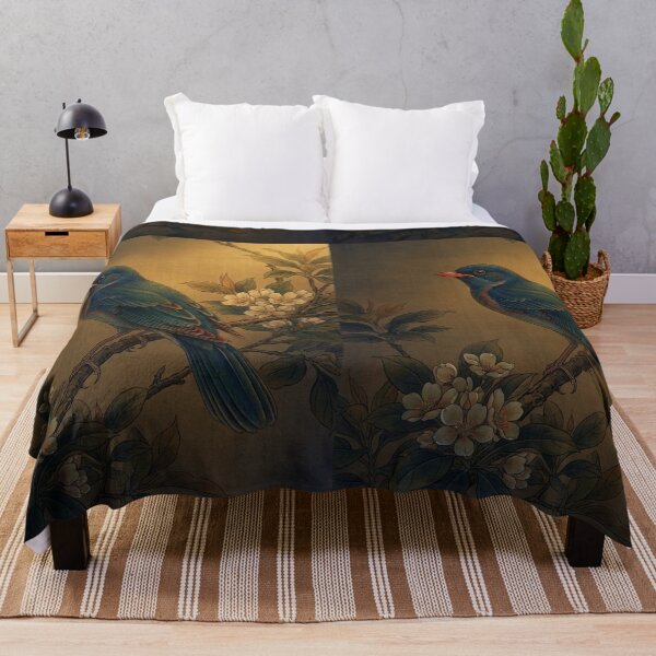 Item preview, Nightingale Songbird in Classical Chinese Brushwork Ink Painting designed and sold by OddlySticky.