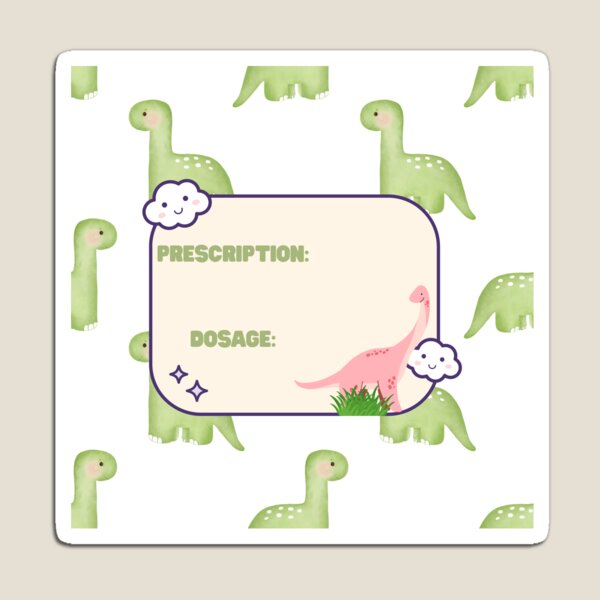 Item preview, Medication Label- Brachiosaurus designed and sold by Reader Liv Designs.