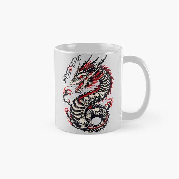 Item preview, Dragonfire Shirt – Cursed Skull Dragon Tattoo designed and sold by VikArtStudio.