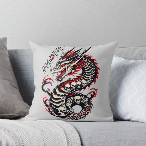 Item preview, Dragonfire Shirt – Cursed Skull Dragon Tattoo designed and sold by VikArtStudio.