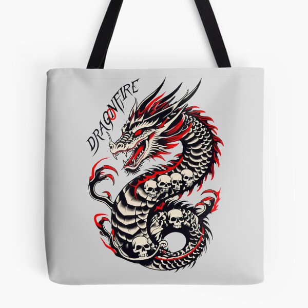 Item preview, Dragonfire Shirt – Cursed Skull Dragon Tattoo designed and sold by VikArtStudio.