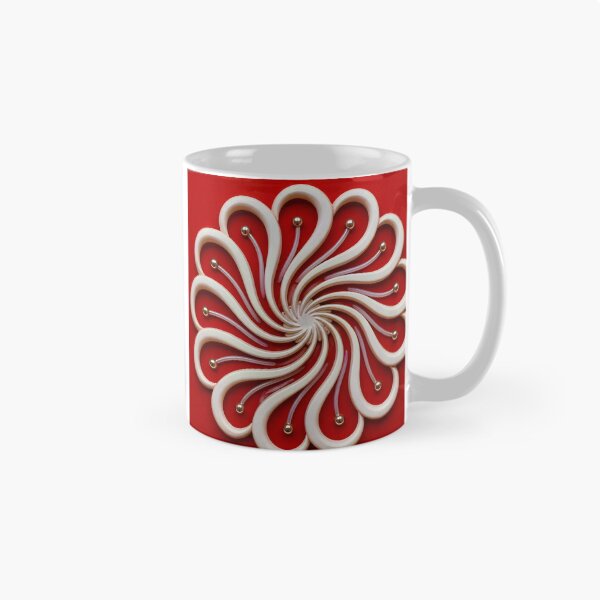Item preview, Red and White Abstract Swirl designed and sold by Vicky Brago-Mitchell®.