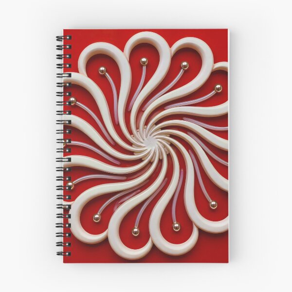 Item preview, Red and White Abstract Swirl designed and sold by Vicky Brago-Mitchell®.