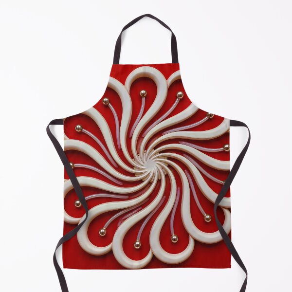 Item preview, Red and White Abstract Swirl designed and sold by Vicky Brago-Mitchell®.