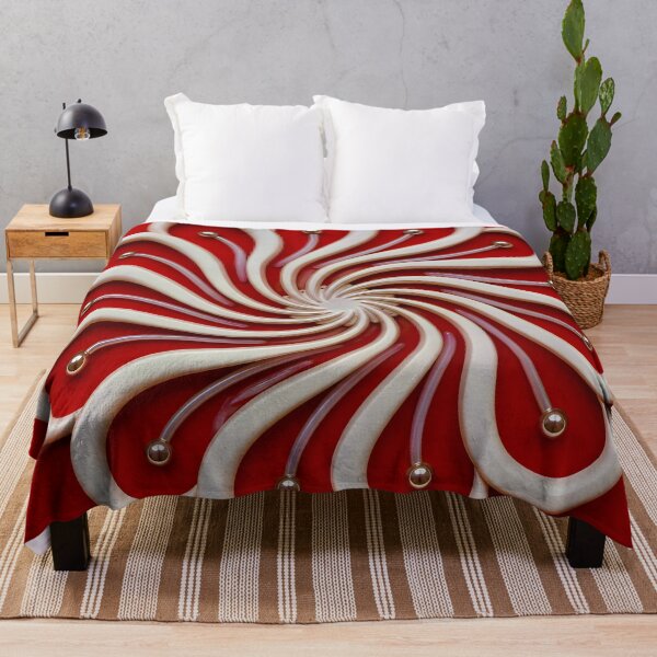Item preview, Red and White Abstract Swirl designed and sold by Vicky Brago-Mitchell®.