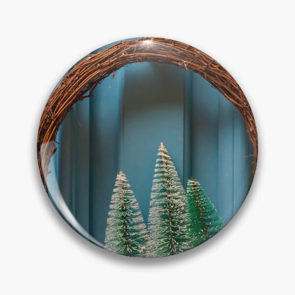 Item preview, Rustic Grapevine Wreath With Mini Snowy Christmas Trees On Blue Front Door Holiday Decor designed and sold by Nmallia.