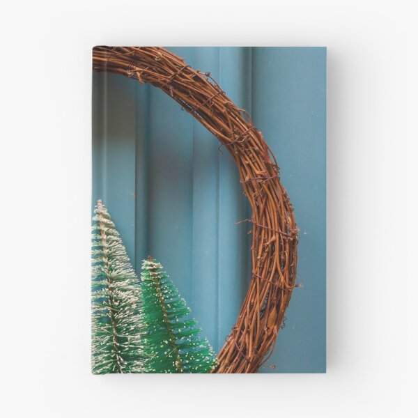 Item preview, Rustic Grapevine Wreath With Mini Snowy Christmas Trees On Blue Front Door Holiday Decor designed and sold by Nmallia.