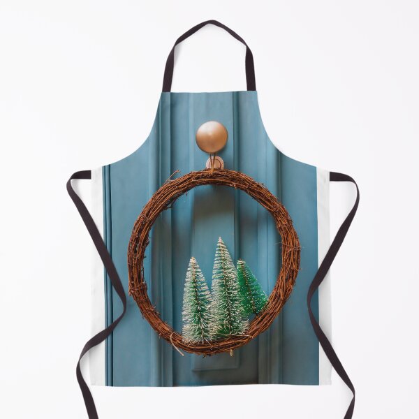 Item preview, Rustic Grapevine Wreath With Mini Snowy Christmas Trees On Blue Front Door Holiday Decor designed and sold by Nmallia.