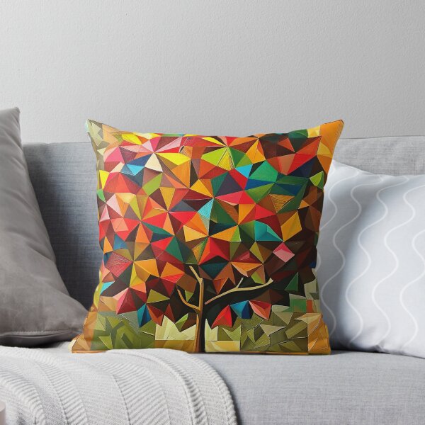 Item preview, Colorfully Vibrant Geometric Tree 3-D-Inspired Abstract Art designed and sold by DEC02.