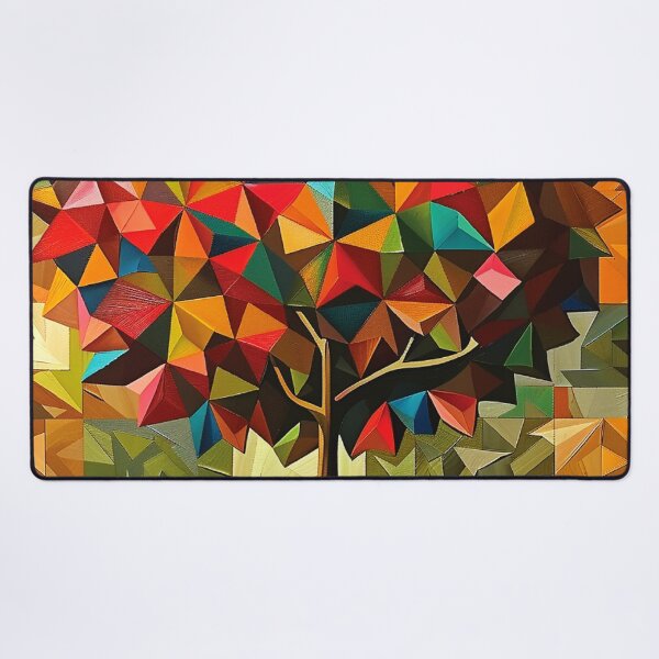 Item preview, Colorfully Vibrant Geometric Tree 3-D-Inspired Abstract Art designed and sold by DEC02.