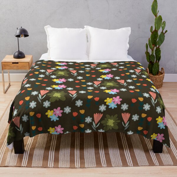 Item preview, Retro Dark Botanical Colorful Floral Pattern designed and sold by Jyoti-Quotes.