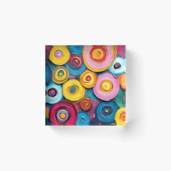 Item preview, Modern Contemporary Dancing Circles Abstract In Bold Colors  designed and sold by DEC02.
