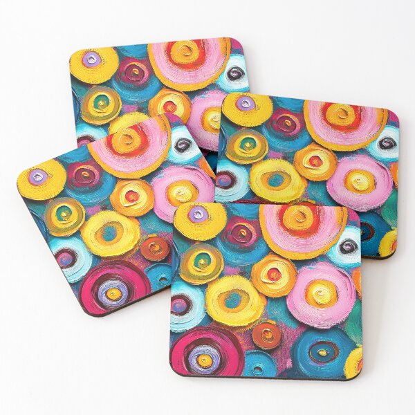 Item preview, Modern Contemporary Dancing Circles Abstract In Bold Colors  designed and sold by DEC02.