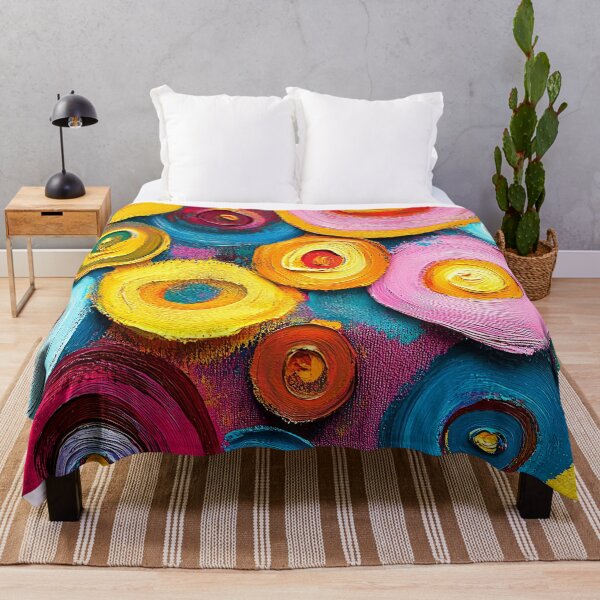 Item preview, Modern Contemporary Dancing Circles Abstract In Bold Colors  designed and sold by DEC02.