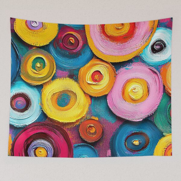 Item preview, Modern Contemporary Dancing Circles Abstract In Bold Colors  designed and sold by DEC02.