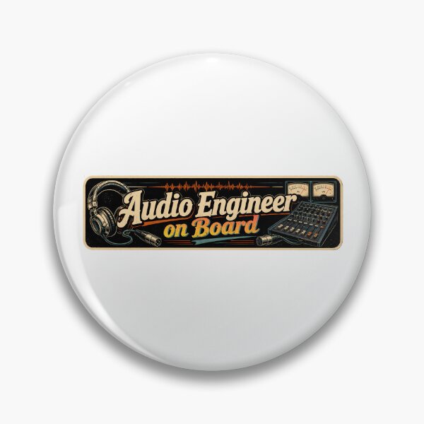 Item preview, Audio Engineer On Board - Vintage Sound Tech Bumper Sticker designed and sold by graphic-genie.
