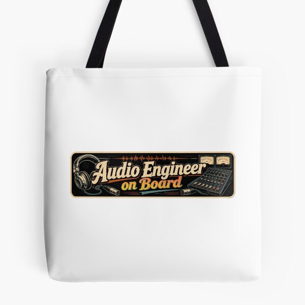 Item preview, Audio Engineer On Board - Vintage Sound Tech Bumper Sticker designed and sold by graphic-genie.