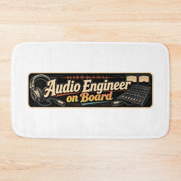 Item preview, Audio Engineer On Board - Vintage Sound Tech Bumper Sticker designed and sold by graphic-genie.