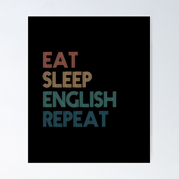 Item preview, Eat Sleep English Repeat - Gift For English Fans designed and sold by kindxinn.