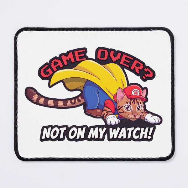 Item preview, Super Hero Gamer Cat - Game Over Not On My Watch designed and sold by FrikiQuotes4U.