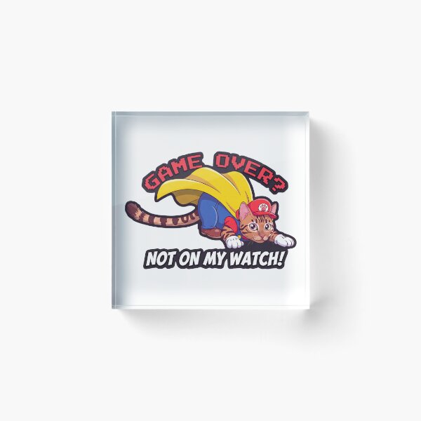 Item preview, Super Hero Gamer Cat - Game Over Not On My Watch designed and sold by FrikiQuotes4U.