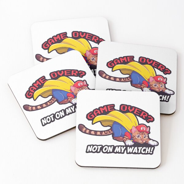 Item preview, Super Hero Gamer Cat - Game Over Not On My Watch designed and sold by FrikiQuotes4U.