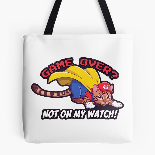 Item preview, Super Hero Gamer Cat - Game Over Not On My Watch designed and sold by FrikiQuotes4U.