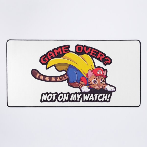 Item preview, Super Hero Gamer Cat - Game Over Not On My Watch designed and sold by FrikiQuotes4U.