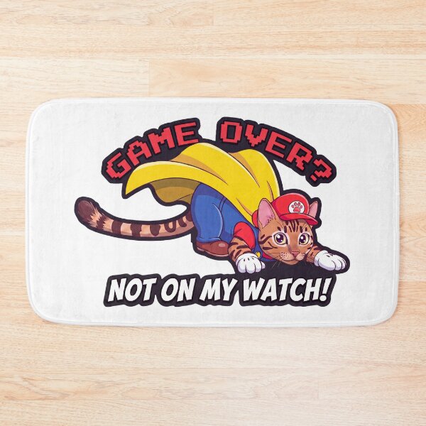 Item preview, Super Hero Gamer Cat - Game Over Not On My Watch designed and sold by FrikiQuotes4U.
