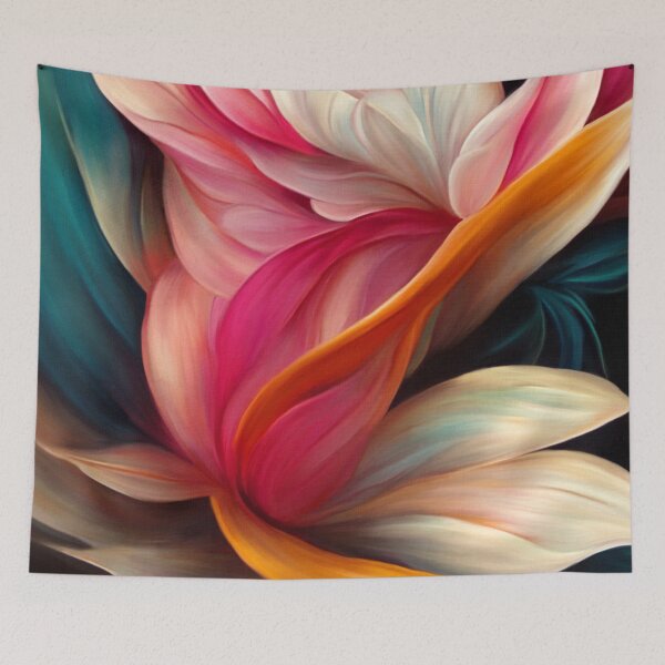 Item preview, Elegant Floral Swirls In Pink-Magenta And Cream designed and sold by DEC02.