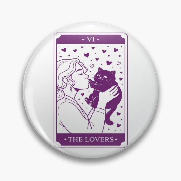 Item preview, The Lovers Tarot Card - Playful Cat & Owner. designed and sold by EunsooLee.