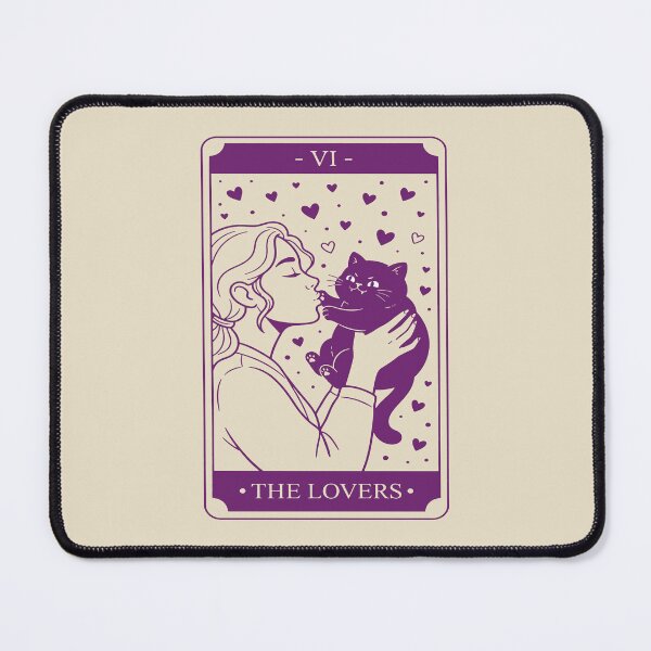 Item preview, The Lovers Tarot Card - Playful Cat & Owner. designed and sold by EunsooLee.