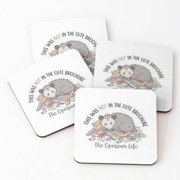 Item preview, This Was Not In The Cute Brochure Opossum Life Funny Sticker designed and sold by  Artify Lab.
