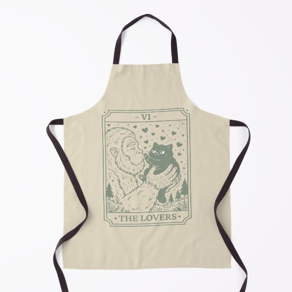 Item preview, The Lovers Tarot Card - Cute Bigfoot and Cat. designed and sold by EunsooLee.