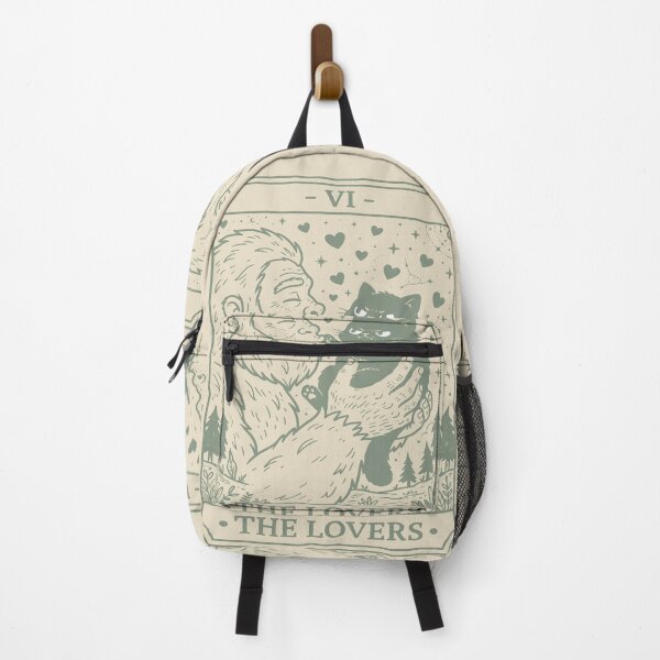 Item preview, The Lovers Tarot Card - Cute Bigfoot and Cat. designed and sold by EunsooLee.