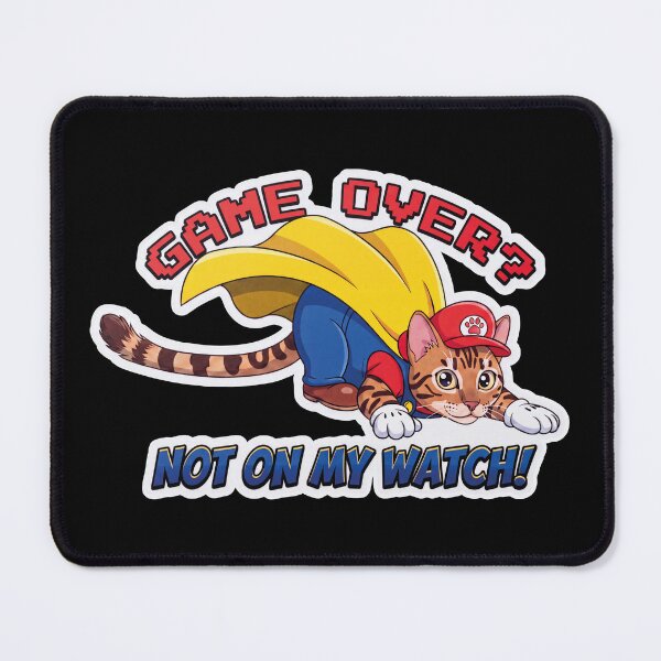 Item preview, Cat Gamer Superhero - Game Over Not On My Watch designed and sold by FrikiQuotes4U.