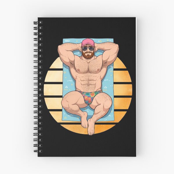 Item preview, Beach Gay Daddy | Gay Bear Summer Vacation Illustration designed and sold by BrokenLabel.