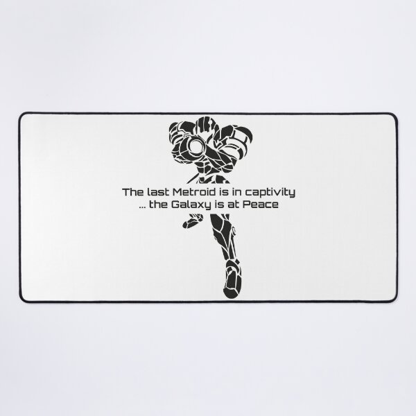 Item preview, Super Metroid Samus Quote - The Galaxy is at Peace Scifi Art black version designed and sold by FrikiQuotes4U.