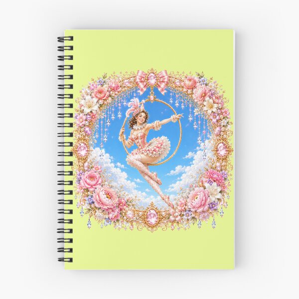Item preview, Golden Aerial Hoop Clown in a Heavenly Floral Wreath designed and sold by sunbowjp stadio.