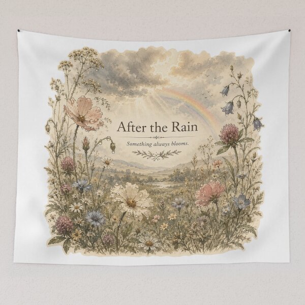 Item preview, After the Rain | Vintage Wildflower Art designed and sold by am_khylie.